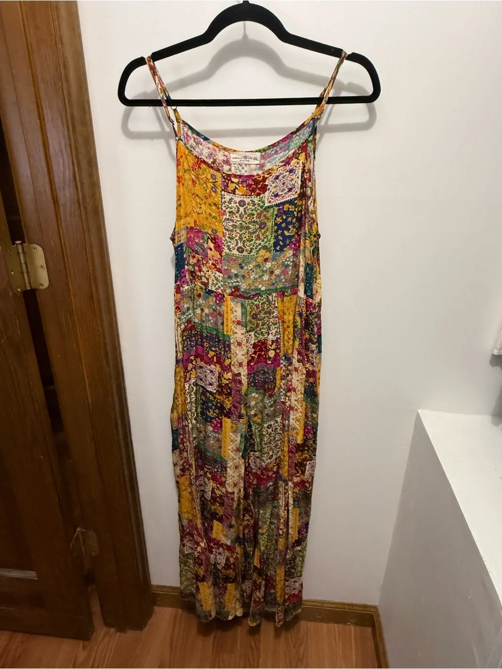 NATURAL LIFE Floral Patchwork Yellow Pink Green Blue Jumpsuit Romper - Picture 4 of 9